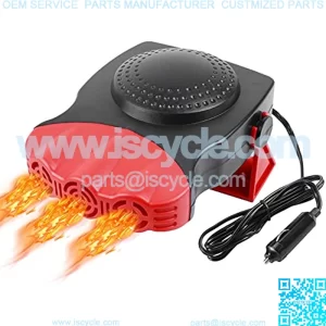 Car Heater, 12V 150W Car Heater Cooling Fan 2 in 1 Heating Fan Defroster Demister Car Amplifier Cooling Fans Automotive Replacement Heater for Car SUV Truck Rv Trailer??Red??
