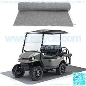 Golf Cart Garage Floor Mats, 8.85 x 5.0Ft Oil Absorbent Floor Mat & Mechanic Pad, Waterproof Rubber Backing Layer Protects Floor from Spills Drips Splashes and Stains, Washable, Cuttable Size