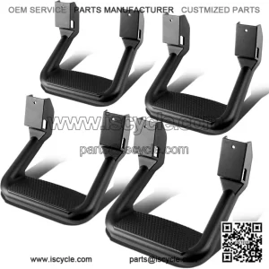 Pickup Aluminum Alloy Footboard 4 Pack #Black