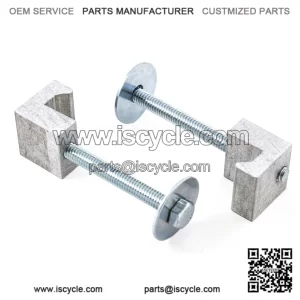 J-type fixing clip 2 pieces #silver