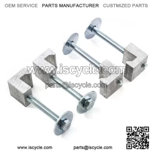 J-type fixing clip 4 pieces #silver