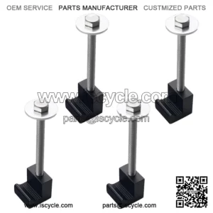 J-type fixing clip 4 pieces # black
