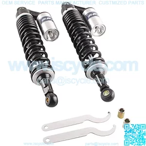 Pair Motorcycle 15 3/4 Inch 400mm Rear Air Shock Absorbers for 150cc~750cc Karting Scooter ATV Suzuki Honda Kawasaki