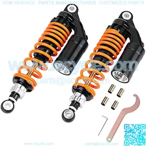 12.5Inch 320mm Universal Motorcycle Air Shock Absorbers Rear Suspension Compatible with Honda CB Gokart 2PCS??Orange??