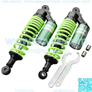 12.5 Inch 320mm Pair Motorcycle Shock Absorber Rear Suspension Universal For Honda Suzuki Kawasaki ATV Go Kart Quad Dirt Sport Bikes Green