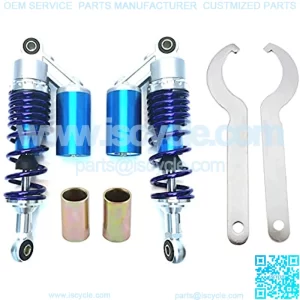 one Pair 320mm Universal Motorcycle Rear Air Shock Absorbers for most 150cc~750cc Sport bikes / ATV Go Kart Quad Dirt Sport Bikes?? blue&silver)