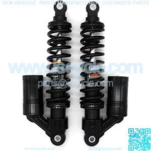 Motorcycle Rear Air Shock Absorbers 320mm 12.6Inch Pair Suspension Universal Compatible for Go Kart ATV Quad Dirt Sport Bikes(Black)