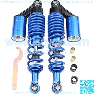 1 Pair 320mm Rear Air Shock Absorbers Fits GY6 Scooter Electric Scooter ATV Go Kart Quad Dirt Sport Bikes Universal Motorcycle - Blue