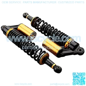 Pair 320mm Universal Motorcycle Rear Air Shock Absorbers Fit For Honda Suzuki Yamaha Kawasaki ATV Go Kart Quad Dirt Sport Bikes Black & Gold