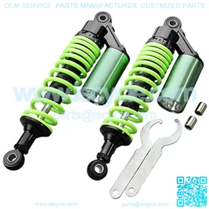 12.5 Inch 320mm Pair Motorcycle Shock Absorber Rear Suspension Universal For Honda Suzuki Yamaha Kawasaki ATV Go Kart Quad Dirt Sport Bikes Green