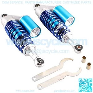 11 Inch 280mm Pair Motorcycle Shock Absorber Rear Suspension Universal Compatible for Honda Suzuki Yamaha Kawasaki ATV Go Kart Quad Dirt Sport Bikes Blue