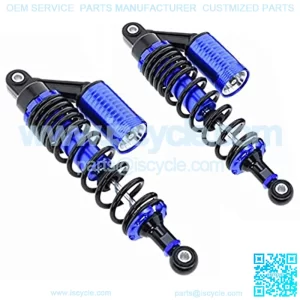 340 mm Universal Motorcycle Air Shock Absorber Rear Suspension Adjustable Air Shock Absorber,for Honda Yamaha Kawasaki Suzuki ATV Go Kart Quad Dirt Sport Bikes A Pairs(Blue)