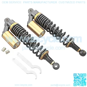 14.75 Inch 375mm 2PCS Universal Air Shock Absorbers Compatible with Honda Kawasaki Dirt Bike Gokart Moped Quad Rear Suspension