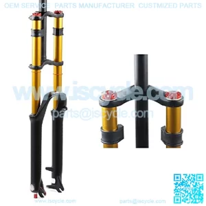 Bike Downhill Suspension Fork 26 27.5 29 Inch Straight 680DH MTB Bicycle Shock Absorber Air Damping Disc Brake Quick Release Axle Through Axle Travel 135mm