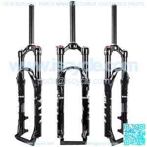 Mountain Front Fork 26 Inch 27.5 Inch 29 Inch Double Air Chamber Fork Bicycle Shock Absorber Front Fork Air Fork