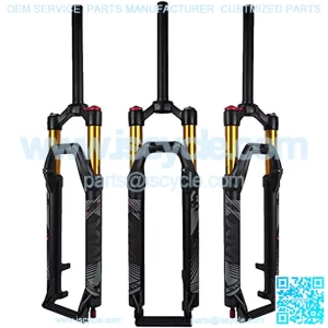Air MTB Suspension Fork 26/27.5/29 inch Bike Front Fork Rebound Adjust Straight Tube 28.6mm QR 9mm Travel 100mm Mountain Bike Forks Ultralight Gas Shock XC Bicycle ( Color : Gold , Size : 29 inch )