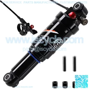 Mountain Bike MTB Air Rear Shock Rebound/Remote Lock Out/Air Compression Pressure AdjustAL 7075 Shaft/AL 6061 Shock Body/w Extra Bushing Hardware