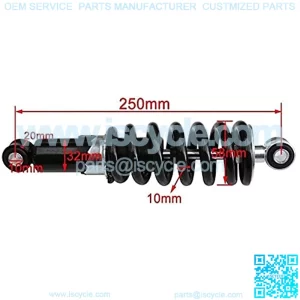 Suspension Shock Mecanic Spring Shock Absorber 800lbs 240mm 250mm 260mm 270mm 290mm Rear Suspension for Motorcycle ATV Scooter Pit Bike for Bike ??car (Color : 250mm Rear Shock)