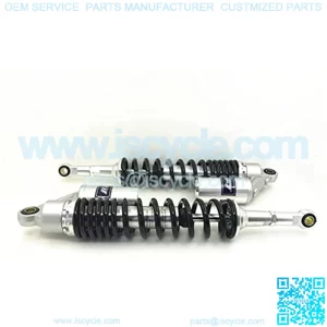420mm 16.5 inch 8mm Spring Universal Motorcycle Air Shock Absorber Rear Suspension ATV Quad Scooter Dirt Bike For XJR400 SR400 SR500 GSX400 Silver Black,+