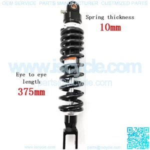 375mm 14.76 inch 10mm Spring Universal Motorbike Air Shock Absorber Rear Suspension ATV Quad Scooter Dirt Bike Fork U Type Head
