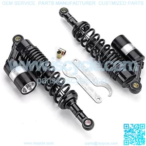1 Pair Motorcycle Shock Absorber Universal Motorcycle Air Shock Absorbers Rear Suspension Fit for ATV Scooter Dirt Pit Street Bike Falling Protection 350mm Motorcycle Shock Absorber
