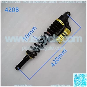 Suspension Shock 420mm/430mm/450mm 10mm 12mm Spring Rear Back Shock Absorber Front Shocker Suspension for Quad Dirt Bike ATV for Bike ??car (Color : 420mm Gold)