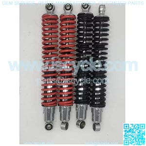 Universal 15.75" 400mm Motorcycle Air Shock Absorber Rear Fit for Yamaha Fit for Suzuki RM125 Kawasaki ATV Four-Wheeled ATV??ATV Motorcycle Shock Absorber Motorcycle Suspension (Color : Black)