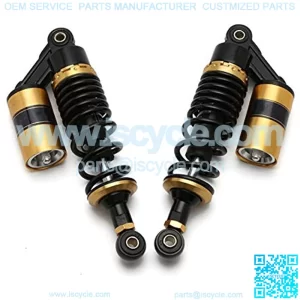Shock Absorbers 1 Pair Spring 7mm 280mm 11" Eye Diameter 10mm Motorcycle Air Shock Absorber Rear Front Suspension Fit for ATV Quad Bike Black Golden D30 Rear Shock