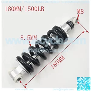 Rear Suspension Shock 100 125 150 160 170 180 190 210MM for 47cc 49CC Super Minimoto ATV Quad Electric Scooter Pocket Bike (Color : 180MM (1500LB))