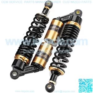 Motorcycle Suspension Strut Pair Universal 280/320/340360/380mm Motorcycle Air Shock Absorbers Rear Suspension Fit For ATV Scooter Dirt Pit Street Bike Motorcycle Shock Absorber ( Color : 380mm Gold )