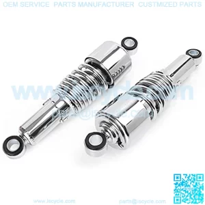 10.5" 267mm Rear Air Shocks Absorber Eye to Eye Rear Suspension for Motorcycles Chrome (A Pair)