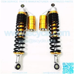 Shock Absorbers Rear Shock Absorber 360mm 365mm 370mm 375mm 380mm 8mm Spring Suspension Fit for Kawasaki Yamaha Banshee ATV Replacement (Color : 360mm)