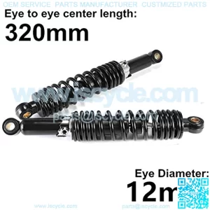 Shock Absorbers Rear Shock Universals 320mm 12mm Eye Motorcycle Accessories Air Shock Absorber Rear Suspension Fit for Yamaha Motors Scooter ATV Quad D30 (Color : Lavender)