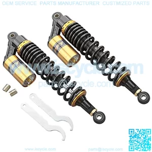 2pcs Adjustable 400mm Motorcycle Air Shock Absorbers Universal Fit for Honda Suzuki Yamaha Kawasaki ATV Go Kart Quad Dirt Sport Bikes