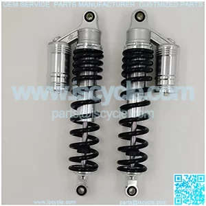 Suspension Shock 10mm Spring 370mm 375mm Rear Shock Absorber Suspension Motorcycle for CFMOTO CF800-2/CFX8 ATV 800 Trail Dirt ATV Black+Silver for Bike ??car