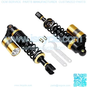 Motorcycle Suspension Universal 380mm/400mm Motorcycle Air Shock Absorber Rear Suspension for Scooter ATV Quad Dirt Street Bike Motorcycle Shock Absorber (Color : Gold+Black, Size : 400mm)