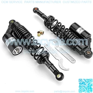 Motorcycle Shock Absorber Pair Universal 360mm 14" Motorcycle Rear Air Shock Absorbers Suspension fit for/Yamaha/Suzuki ATV Dirt Bike Motorcycle Shock Absorber (Color : Black)