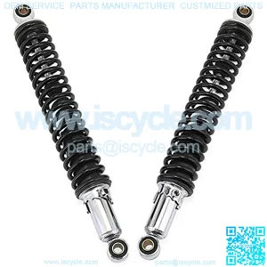 Motorcycle Shock Absorber RFY Universal 400mm 15.75" Motorcycle Air Shock Absorber Rear Suspension Fit for Yamaha Motor Scooter ATV Quad Black Motorcycle Shock Absorber