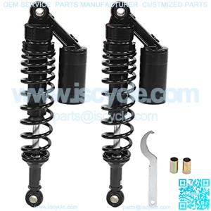 Motorcycle Shock Absorber, Pair 340mm Universal Motorcycle Shock Absorber Rear Suspension Spring for ATV SUV(black)