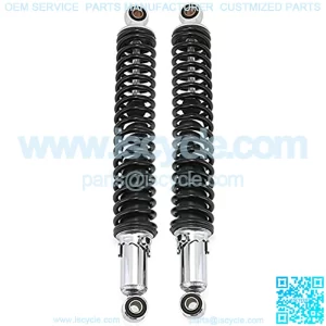 1 Pair 400mm Motorcycle Air Shock Absorber Rear Suspension Motor Scooter ATV Quad Black