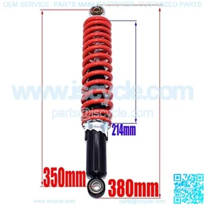 Shock Absorbers Rear Shock 350mm/13. 8in Rear Shock Absorber Universal Fit for Dune Buggy Quad Dirt Bike ATV Aluminium Alloy Shock Spring Suspension (Color : Red)