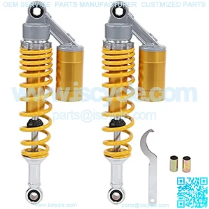Motorcycle Shock Absorber,1 Pair 340mm Motorcycle Shock Absorber Rear Suspension Spring Universal for ATV SUV (yellow)
