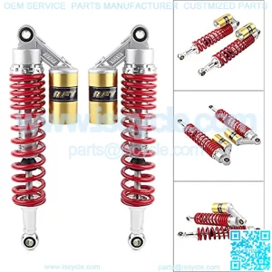 2 Pcs Adjustable 375mm Motorbike Air Shocks ATV Shock Absorber Suspension Universal For Honda CB, CRF, TRX