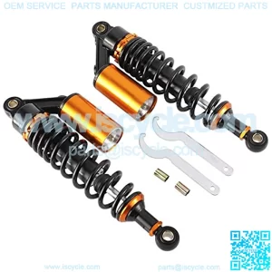 one Pair 320mm Universal Motorcycle Rear Air Shock Absorbers for most 150cc~750cc Sport bikes / ATV Go Kart Quad Dirt Sport Bikes(black&gold)