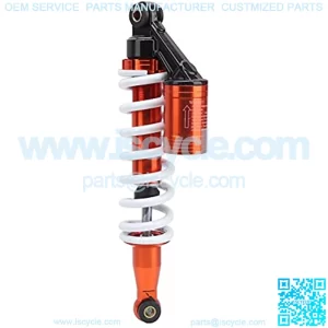 Coil Spring Rear Shocks, 13.8 Inch Adjustable Bright Orange Shock Absorber with Air Pocket, Universal High Strength Suspension Damper Spring Replacement for ATVs Off-Road Vehicles Karts