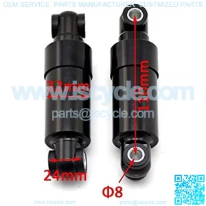 Shock Absorbers Rear Motorcycle Shock Absorber Suspension 110mm 125mm 750lbs Fit for Folding Scooter 49cc Pocket Bike Mini ATV Scooter Electric Bike Shock Absorbers (Color : 110mm 750lbs Black)