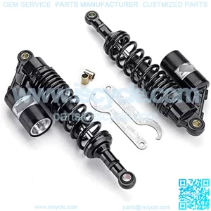 Motorcycle Air Shock Pair Universal 280/320/340/360mm Motorcycle Air Shock Absorbers Rear Suspension for ATV Scooter Dirt Pit Street Bike Motorcycle Rear Damping (Color : 320mm Black)