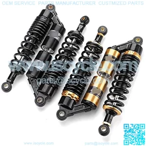 Pair Universal 280/320/340360/380mm Motorcycle Air Shock Absorbers Rear Suspension for ATV Scooter Dirt Pit Street Bike Motorcycle Rear Damping (Color : 280mm Black)