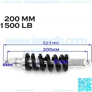 Motorcycle Bike Shock Absorber is Suitable Fit for Kart Off-Road Vehicle ATV Shockproof Suspension (Color : 200-1500LB)