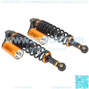 Front and Rear Complete Strut, 13.39 Inch CNC Machined Adjustable Pair of Shock Absorber with Air Pocket, Universal Suspensions Shock Spring Replacement for ATVs Karts Off-Road Vehicles